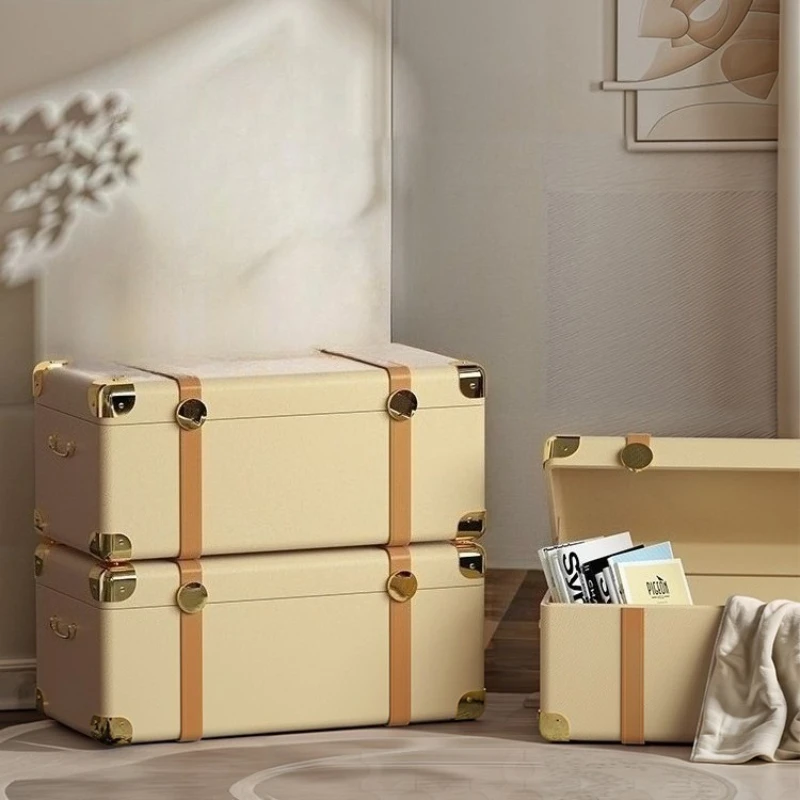 

Large Capacity Storage Boxes Multifunctional Leather Organizer Boxes Handheld Clothes Organizer Box Living Room Accessories