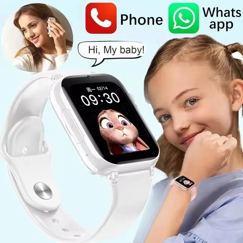 2024 Smart Watch Kids LBS Location SOS Phone Call SIM Card Camera Photo Alarm Clock Children Electronic Watch Gift For Boy Girls