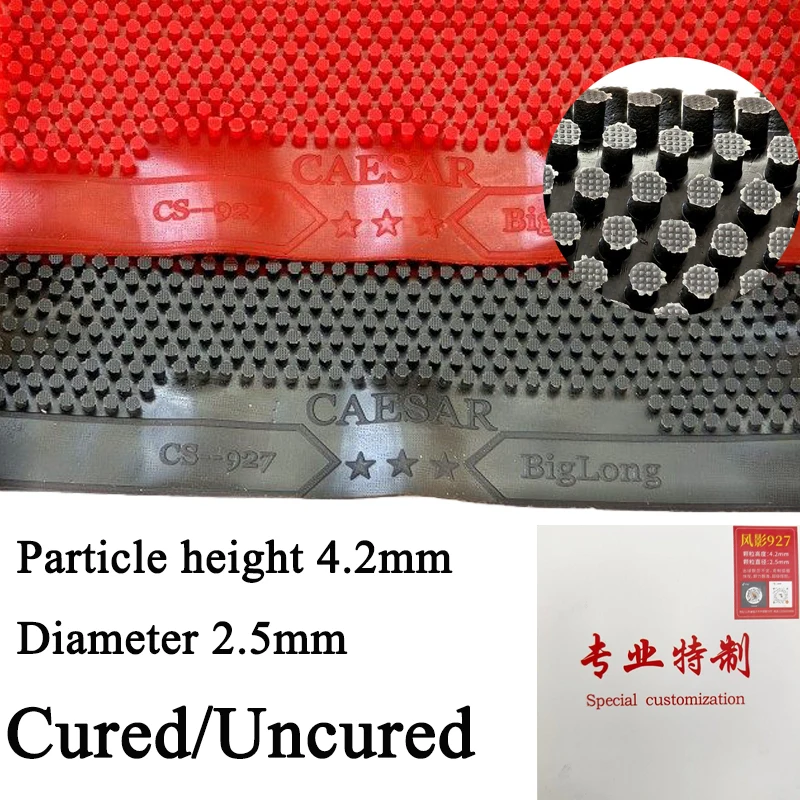 Extra-large Particles CS-927 Table Tennis Rubber OX Long Pips Cured/Uncured 4.2mm Particle Height Weird Special Ping Pong Rubber