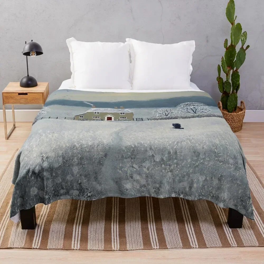 

The Path to Winter Cottage Throw Blanket Versatile Cozy Throw Blanket for All Occasions