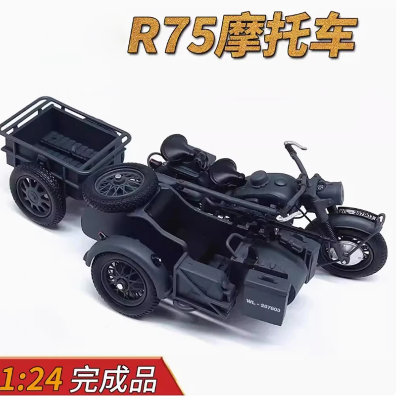 

Масштаб 1:24 R75, трехколесная модель мотоцикла из сплава, коллекция игрушек, подарочные сувениры