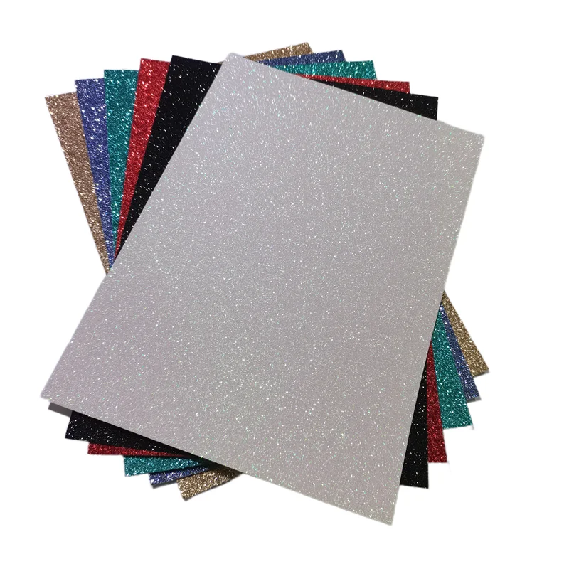 5 Sheets A4 Size 200Gsm Glitter Cardstock Paper,Glitter Paper For Diy Crafts,Cupcake Topper,Birthday And Wedding Party Decors