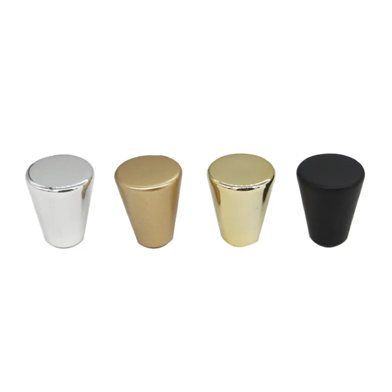 Contemporary Style Cone Shape Solid Zinc Alloy Brush Nickel Copper Matte Black Color Cabinet Knobs Drawer Handle Dresser Pull