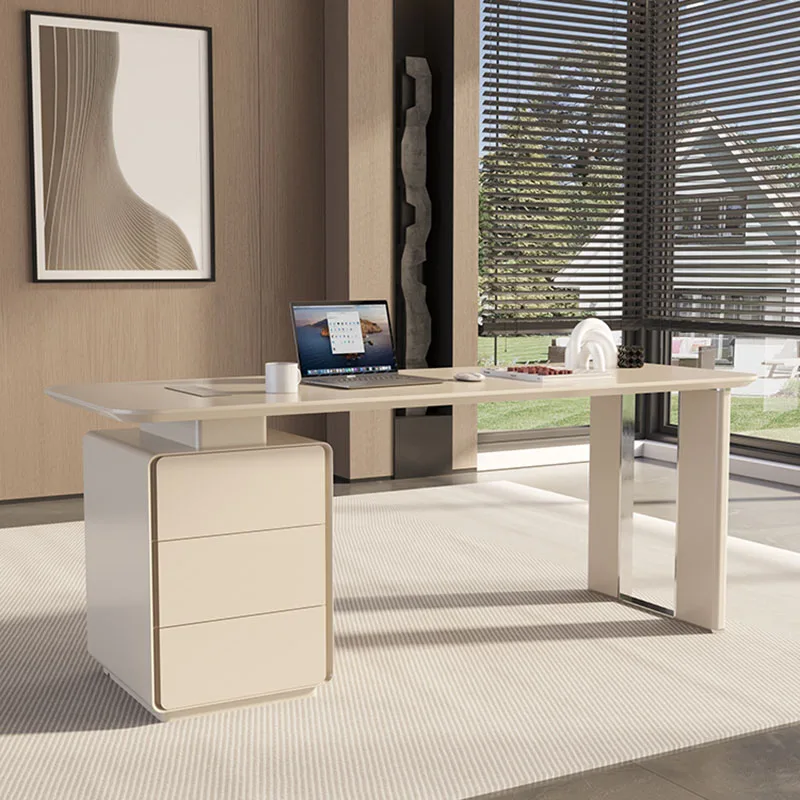 Study Gaming Office Desk Standing White Writing Reception Desks Vanity Nail Scrivanie Per Computer Bureau Office Furniture