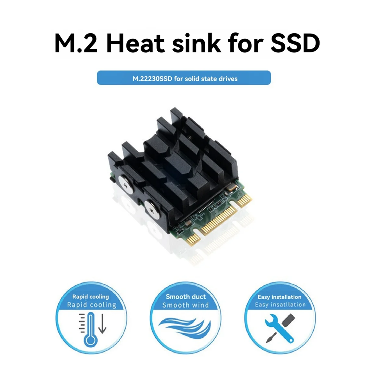 CCDD M.2 2230 SSD Solid Disk Drive Radiatori Ventola SSD Dissipazione del calore Pad per computer desktop 2230 SSD Ventola Dissipatore di calore