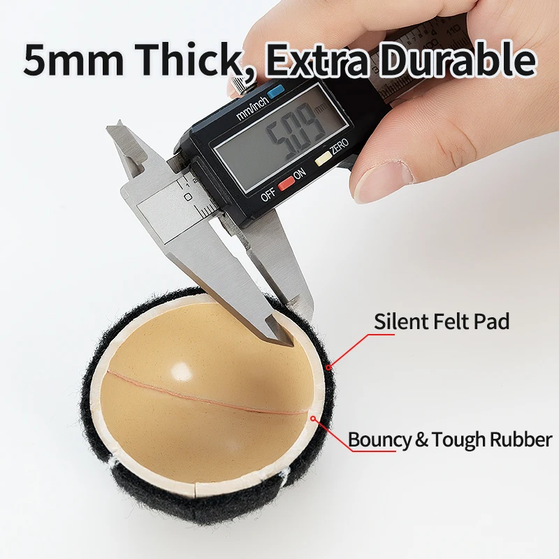 1-24pcs Round Cross-Cut Tennis Ball Style Chair/Table Leg Pads – Anti-Slip, Wear-Resistant, Silent Floor Protectors