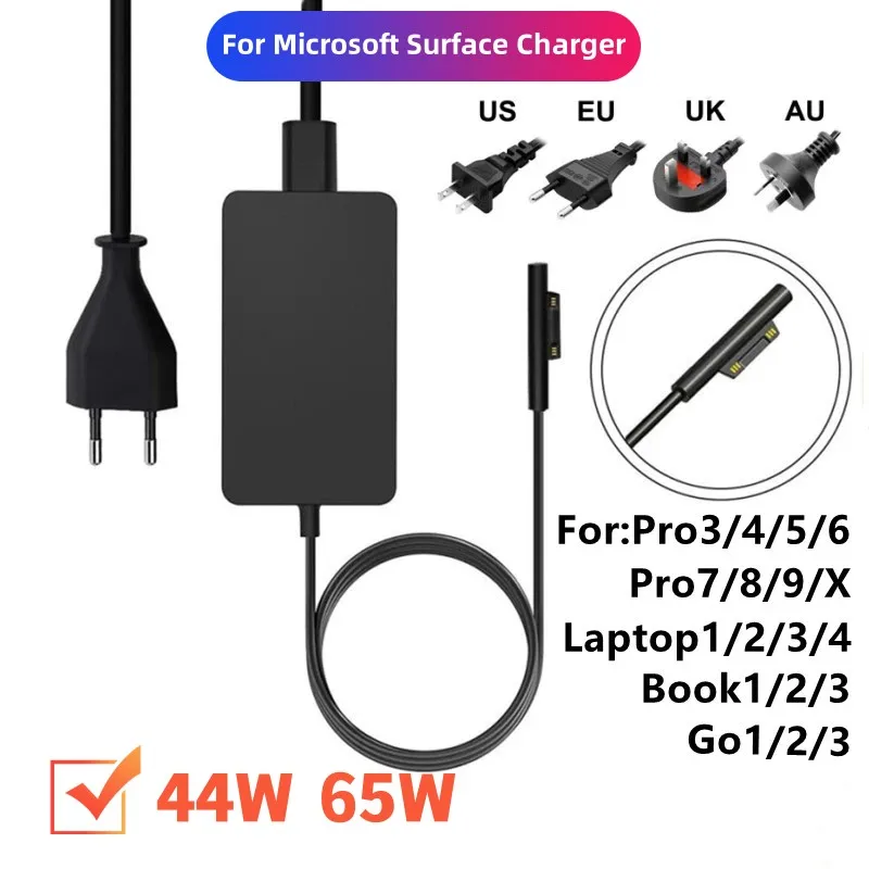 Laptop Power AC Adapter 15V 2.58A 44W Charger For Microsoft 1796 1769 1800 New Surface Book Pro 3 Pro 4 Pro 5 Pro 6 Charger