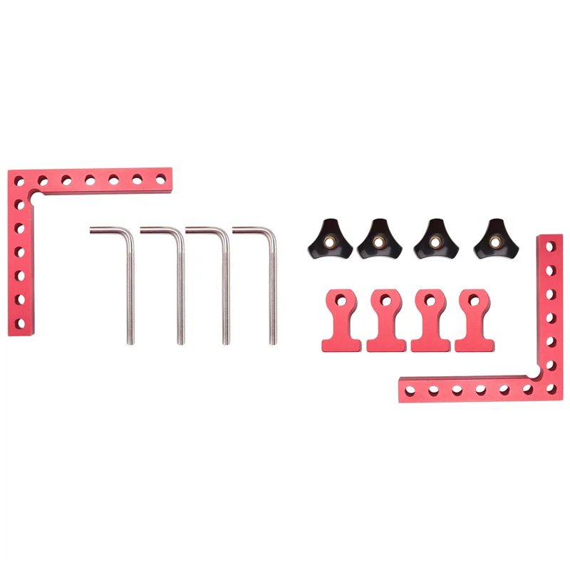 

90 Degree Positioning Squares Right Angle Clamps, Aluminum Alloy L-Type Corner Clamp Woodworking Carpenter Clamping Tool-AB09