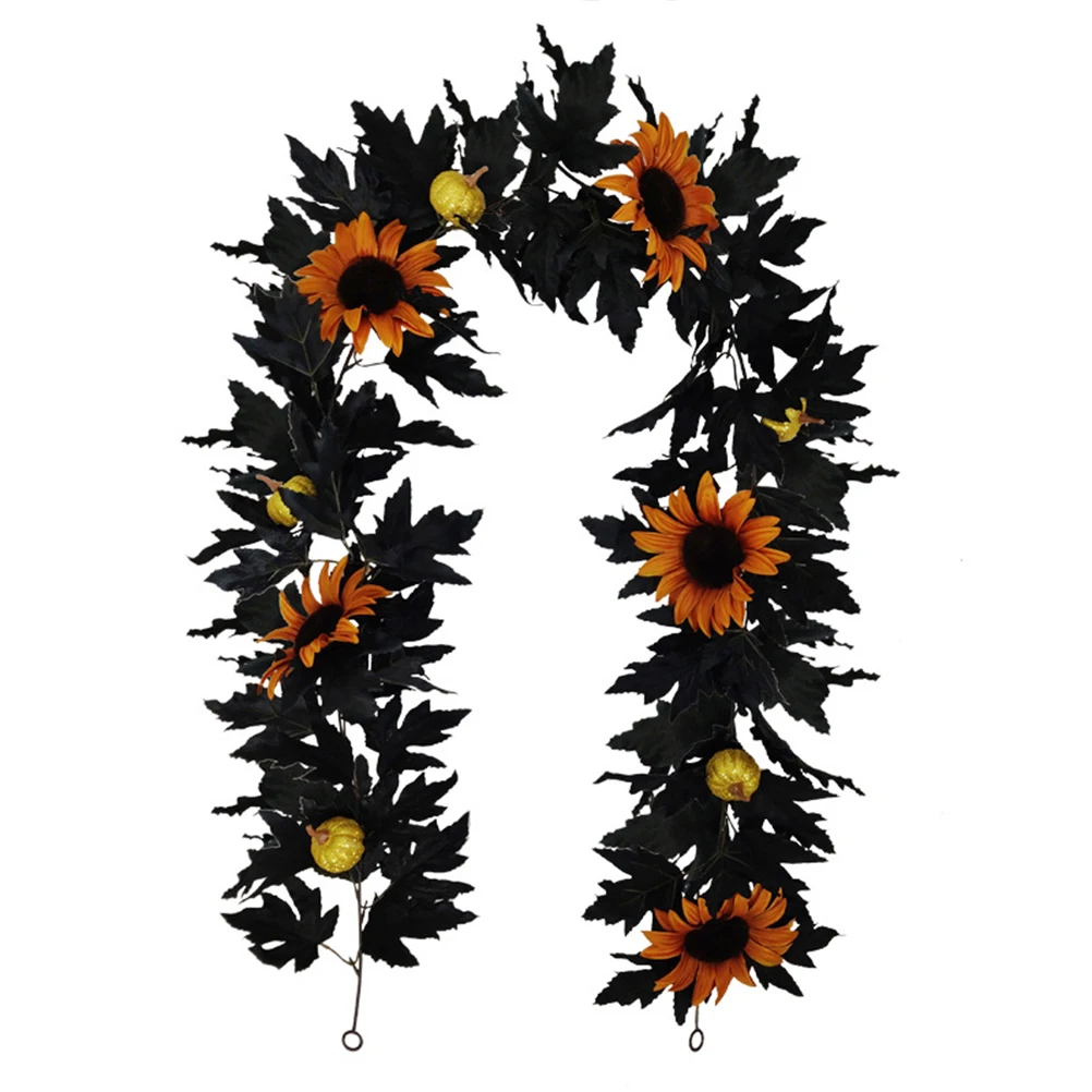 

Artificial FlowersHanging Rattan Wall nament Home Party Halloween Thanksgiving DecorGarden YardDecor Simulation Maple Leaf