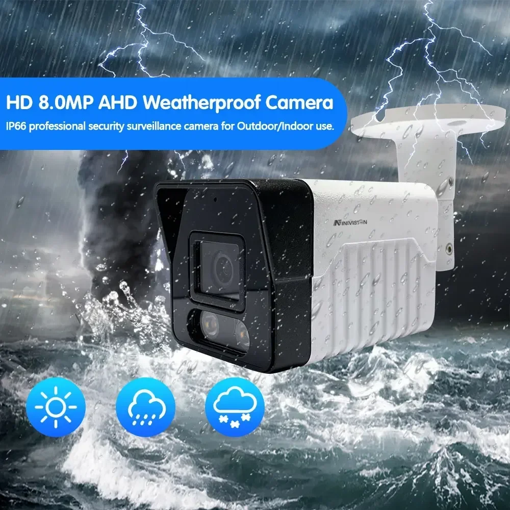 4K 8CH DVR CCTV Video Surveillance Set  AHD Cameras Kit Bullet Camera Color Night Vision HD Video Smart 6in1 DVR Security System