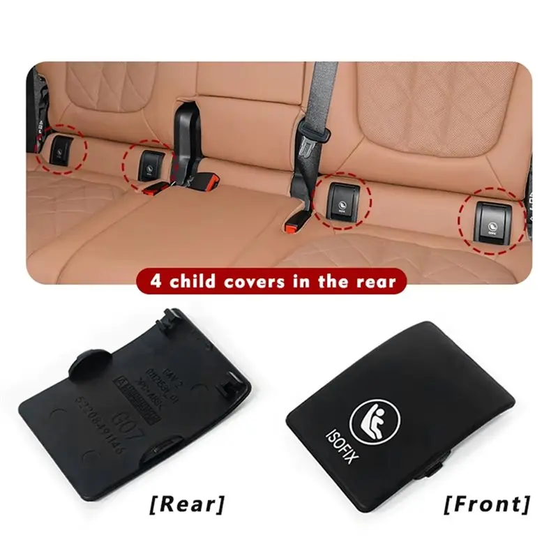 NEW HOT In Stock-Car Rear Child Seat Fixing Isofix Cover For BMW X7 G07 Plate