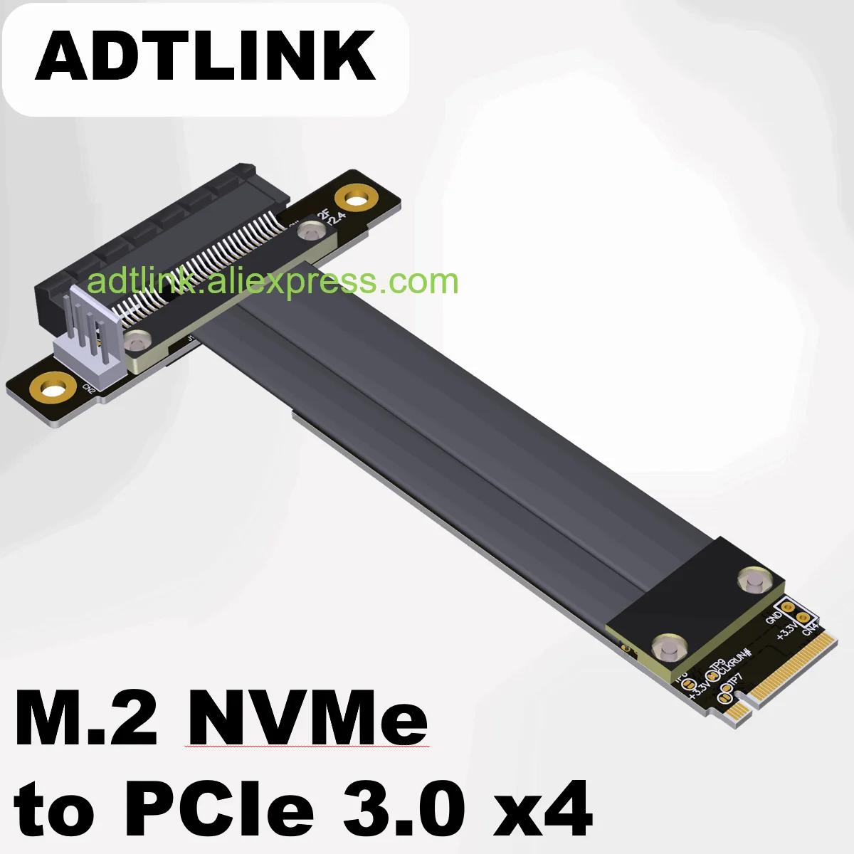 ADTLINK M.2 NVMe إلى كابل رايزر PCIe 3.0 x4: تقييم شامل لأداء وموثوقية الكابل في بيئات الأداء العالي