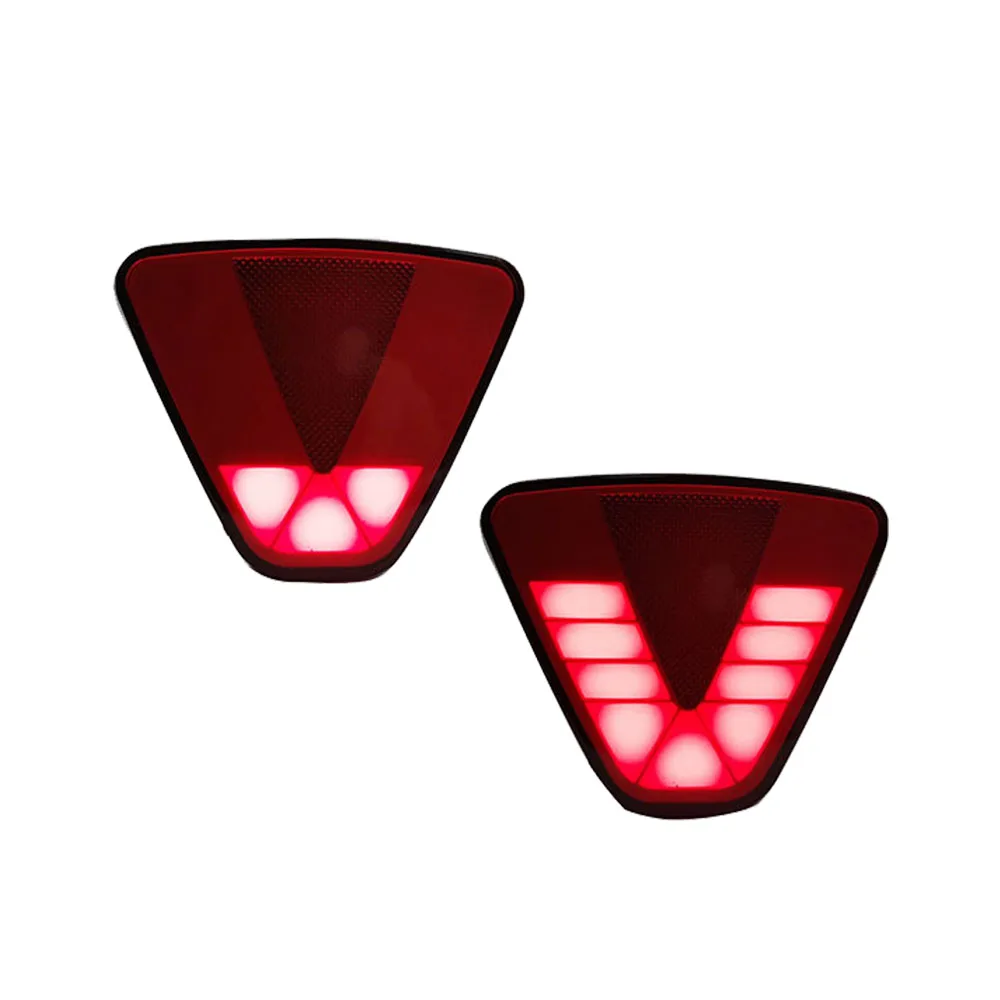 F1 Style Triangle Car Brake Led Light Rear Bumper Stop Lamp  Red Tail Warning Signal Lamps for Pickups Truck SUV Trailer RV