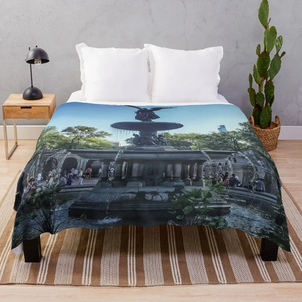 

Bethesda Fountain, Central Park, NYC Throw Blanket Stylish Warm Blanket for Living Room Bedroom