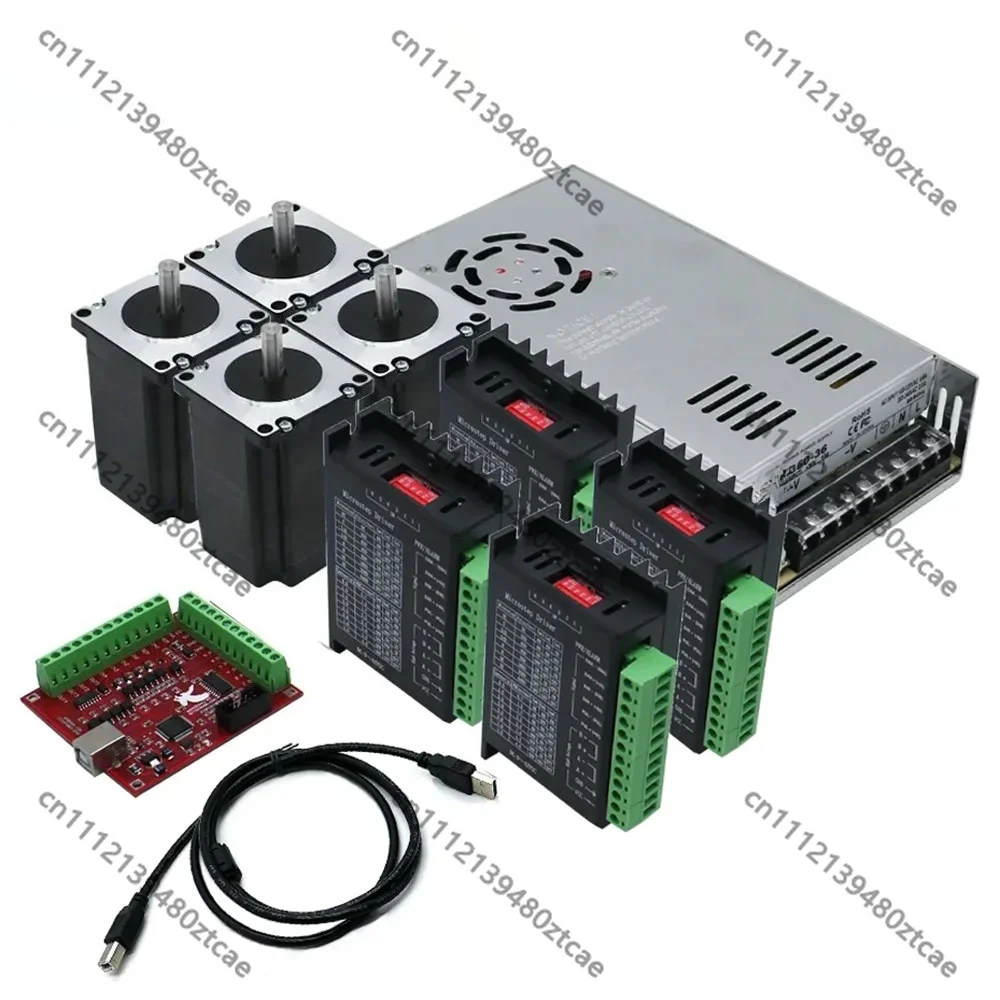 Nema23 2.2N 82mm Stepper Motor Set 3-4 Axis CNC Driver TB6600 DM542 DM556 MACH3 USB LPT Control Board 36V 350W PSU