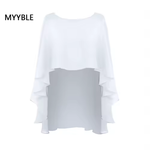 Chiffon Cape Bolero Women Femme Mariage Chalas Mujer Evening Wedding Bridal Jacket Wraps Accessories Peleryna Cloak Boda Shawl - Image 21
