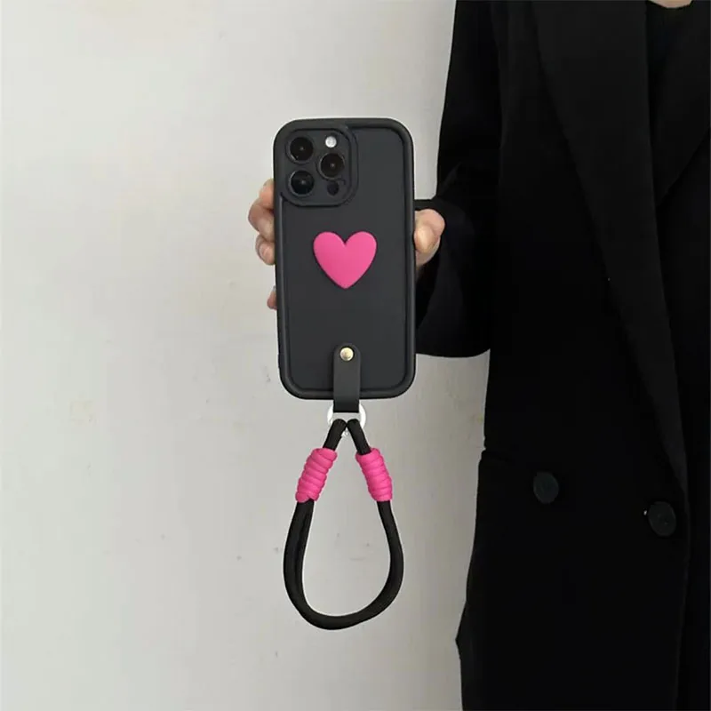 ل Xiaomi Poco F7 F6 F5 حافظة Crossbody الحبل شريط للرسغ جراب هاتف للصدمات ماتي غطاء سيليكون ل Poco X7 X6 X5 X3 M6 P