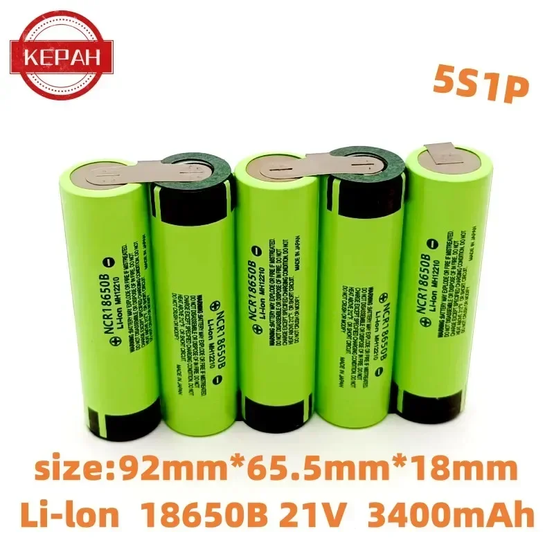 Wkrętak elektryczny akumulator Li-lon, wiertarka elektryczna 1 s3p 3 s2p 4 s1p 5 s1p 6 s1p 3400mAh ~ 6800mAh, 18650B, 3.7V ~ 25.2V