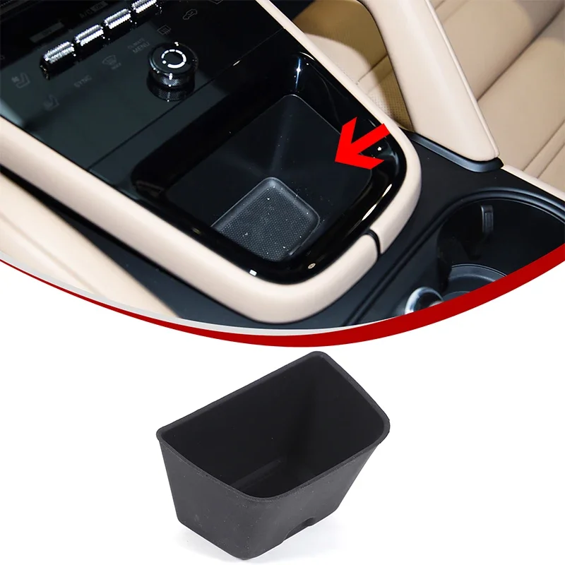 

For Porsche Cayenne 2024+ silicone black car center console storage slot protective cover car interior decoration accessories