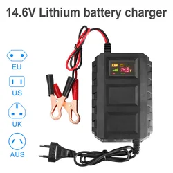 Cargador de batería de litio de 12V y 14,6 V, LiFePO4, 12,8 V, fosfato de hierro y litio, 20-100Ah