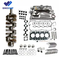 D4CB 2.5L Engine Overhaul Rebuild Kit Crankshaft Timing Chain Kit Pistion Ring Set For Hyundai Starex Porter Kia Sorento Bongo