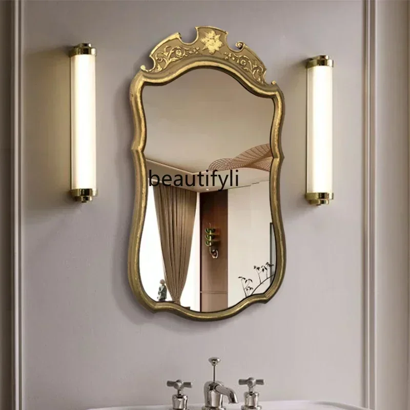 

yj9 European special-shaped retro makeup mirror KTV decorative mirror French, entrance decorative mirror