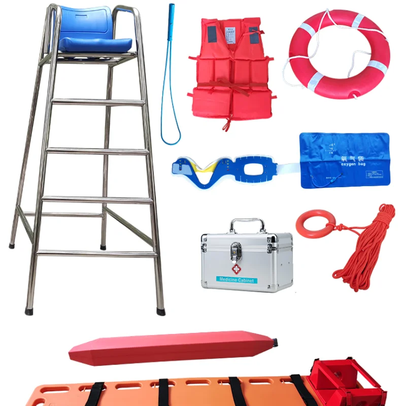 Swimming pool life-saving supplies high-risk equipment life-saving chair life buoy hook rope