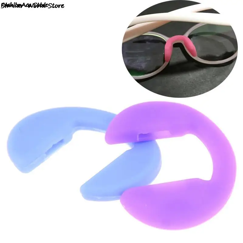 1pc a forma di U antiscivolo nasello in Silicone Stick On Pad occhiali da sole occhiali da sole accessori per occhiali da vista