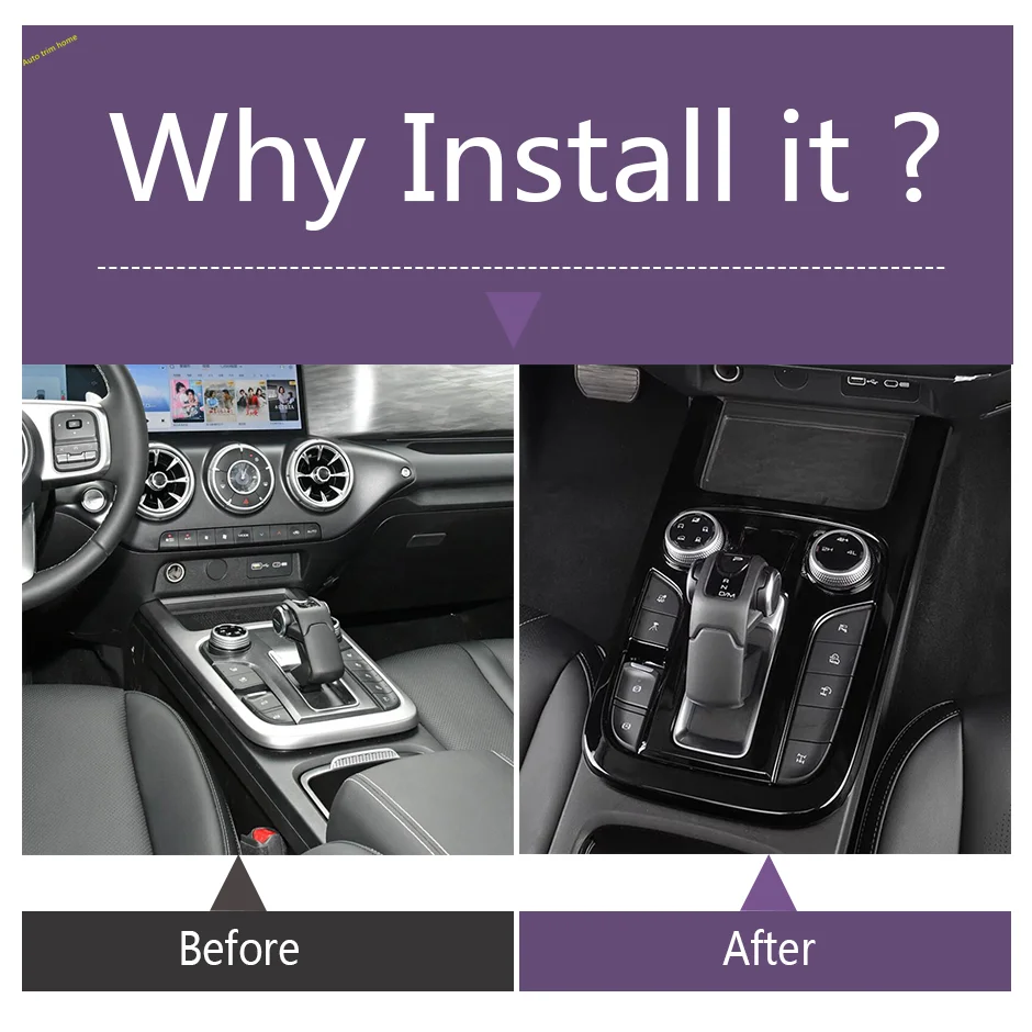 

ABS Stalls Gear Shift Box Frame Cover Trim Fit For Great Wall GWM WEY TANK 300 2022 - 2025 Car Accessories