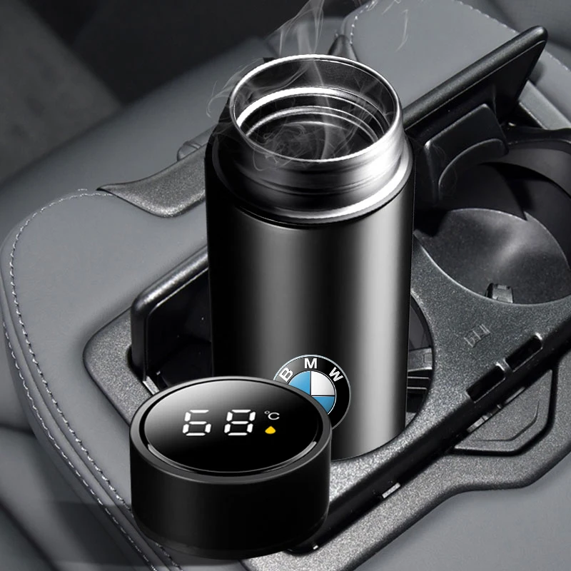 500ml Portable Car Smart Thermos Bottle Temperature Display Cup Coffee Cup For BMW E34 E46 E39 E38 E90 E60 E36 F30 F30 F10 E92