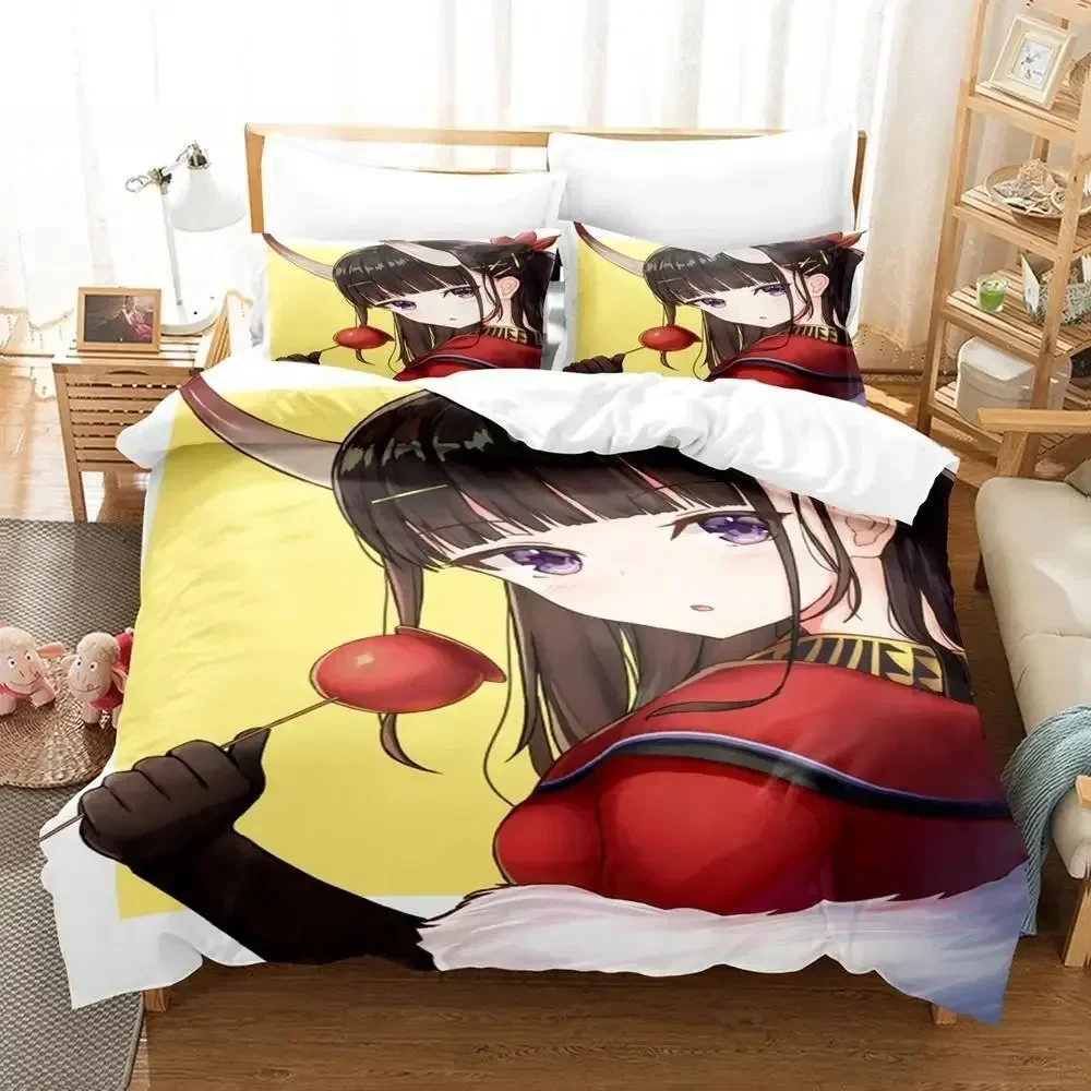 

Kawaii Anime - Azur Lane Comfortable Duvet Quilt Cover Pillowcase Bedding Set Children Bedroom Decoration Home Textile