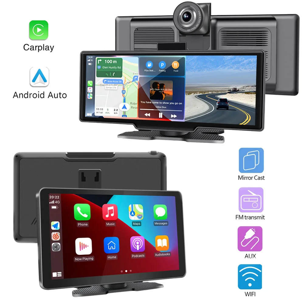 

Universal Wireless CarPlay Android Auto Touchscreen Car Stereo GPS Navigation Multimedia Receiver for iPhone & Android