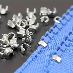 200pc Metal Zipper Stopper Set - Premium Aluminum Alloy, Easy Install, Ideal for Jackets, Bags, Footwear Repair