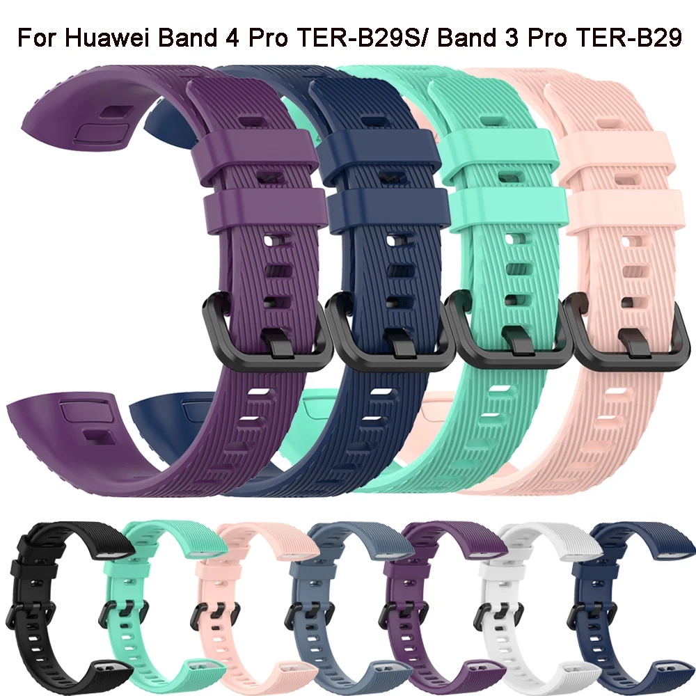

Силиконовый ремешок для Huawei Band 3/3 Pro, сменный браслет, ремешки для часов с инструментами для Huawei Band 4 Pro TER-B29S, аксессуары