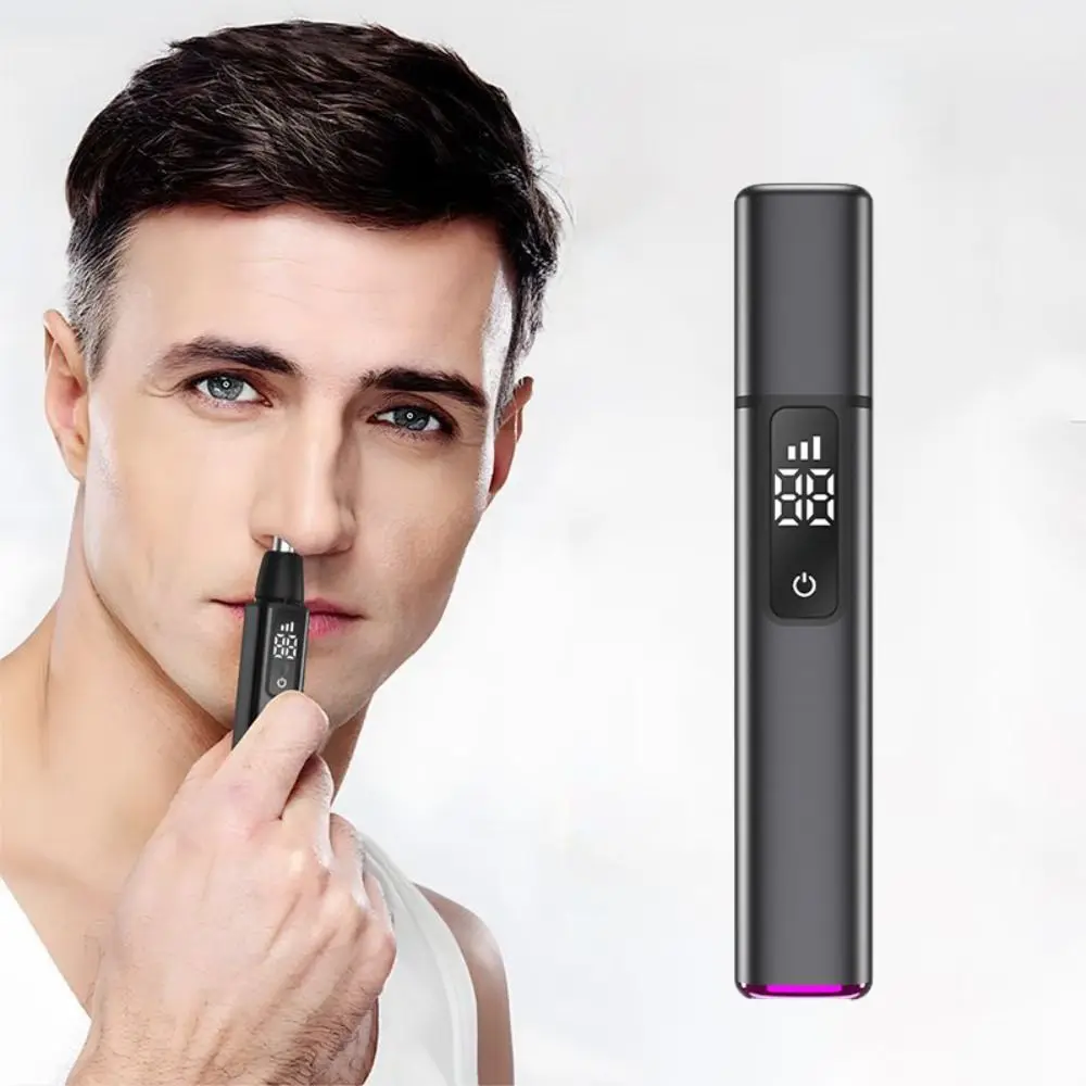 

Digital Display Electric Nose Hair Trimmer Fast Charging High Speed Motor Nose Hair Scissor Waterproof Eyebrows Razor Travel