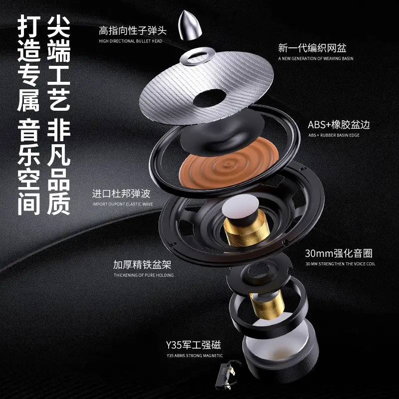 

Модифицированный комплект автомобильного аудио ABLE Bass, 6,5-дюймовый динамик, модифицированный мультимедиа и тяжелый сабвуфер без потерь, комплект динамиков, сабвуфер