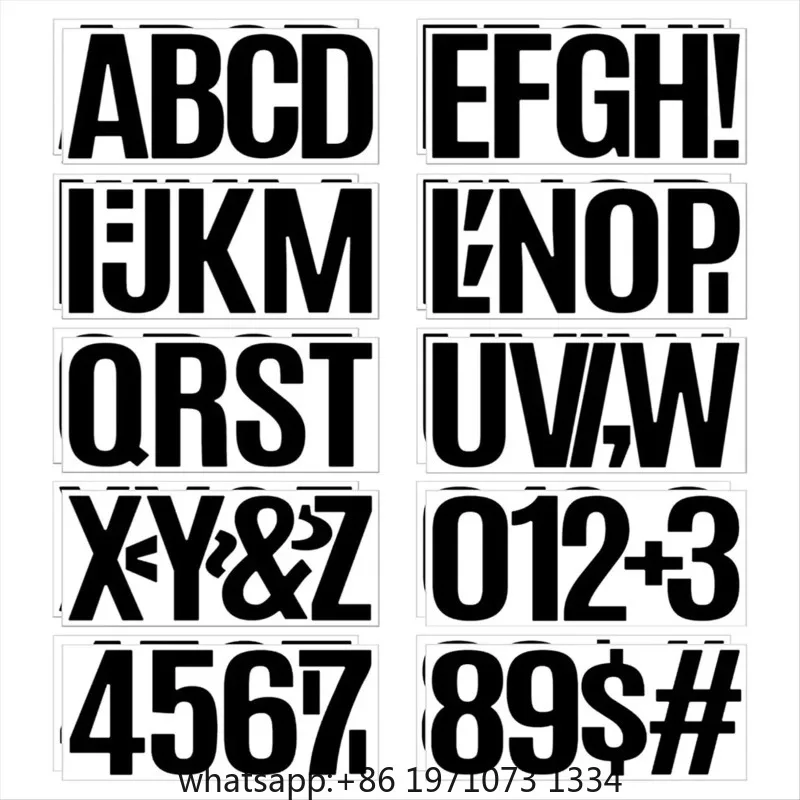 6 Inch Vinyl Letter Number Stickers,20 Sheets Self-Adhesive Alphabet Stickers,Mailbox Number Sticker for Mailbox,Door