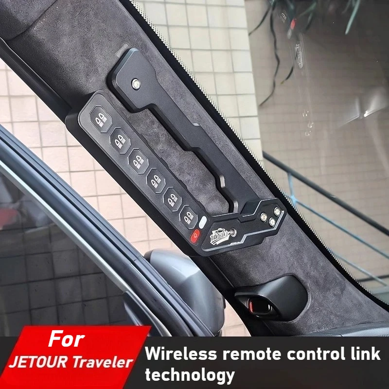 For Jetour Traveler A-Pillar Six-Way Wireless Remote Control Switch Handle Front Bumper Roof Spotlight Expansion Bracket