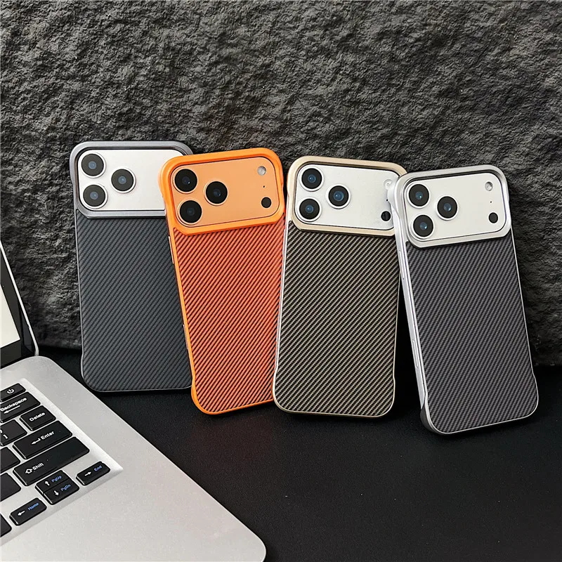 

Back Magnetic Frameless Phone Case for iPhone Air 17 16 15 Pro Max with Back Support Wireless Charging