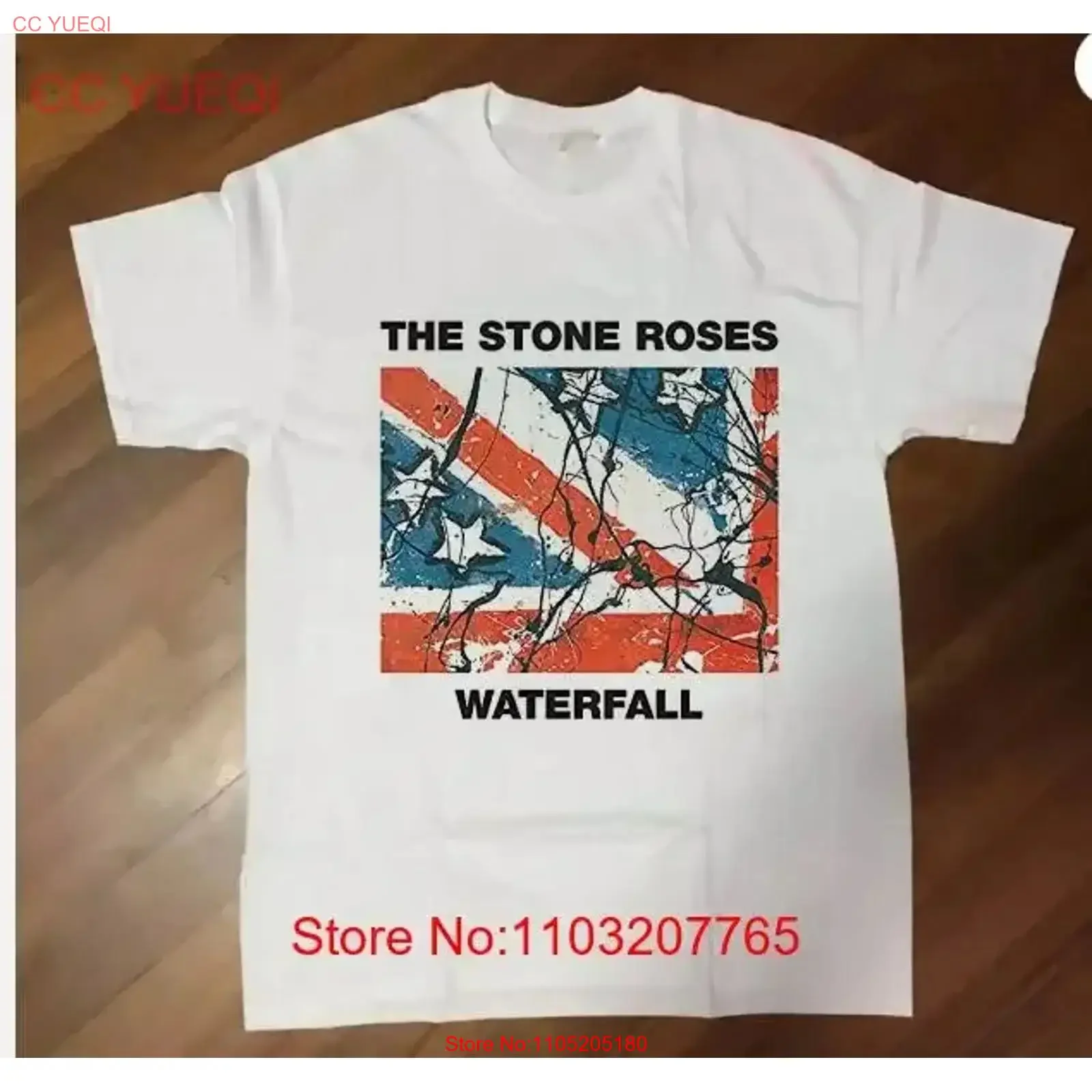 The Stone Roses Band Waterfall T Shirt thank you FUNNY vintage Washed Stylish Slightly fashion homme Stretched vintage Washed