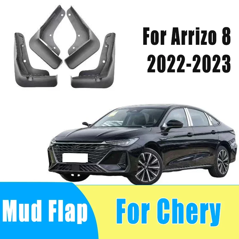 4pcs Automobiles Tire Mudguard Waterproof Prevent Mud Splashing Car Mud Flap Fender Trim Accessory For Chery Arrizo 8 2022-2023