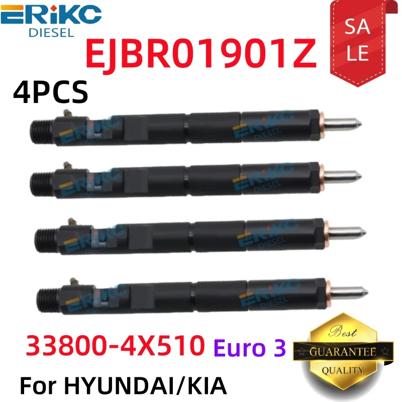 ERIKC NEW 33800-4x510 EJBR01901Z Fuel Common Rail Injector 338004x510 Diesel Nozzle 33800 4x510 For Delphi Euro 3 KIA HYUNDAI