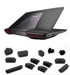 Black Silicone plug port cover For ASUS G751 G751J G750 G750J G75 G75VW G752 G752VT GL503 GL504 GL553 GL553VW StudioBook 16 X751