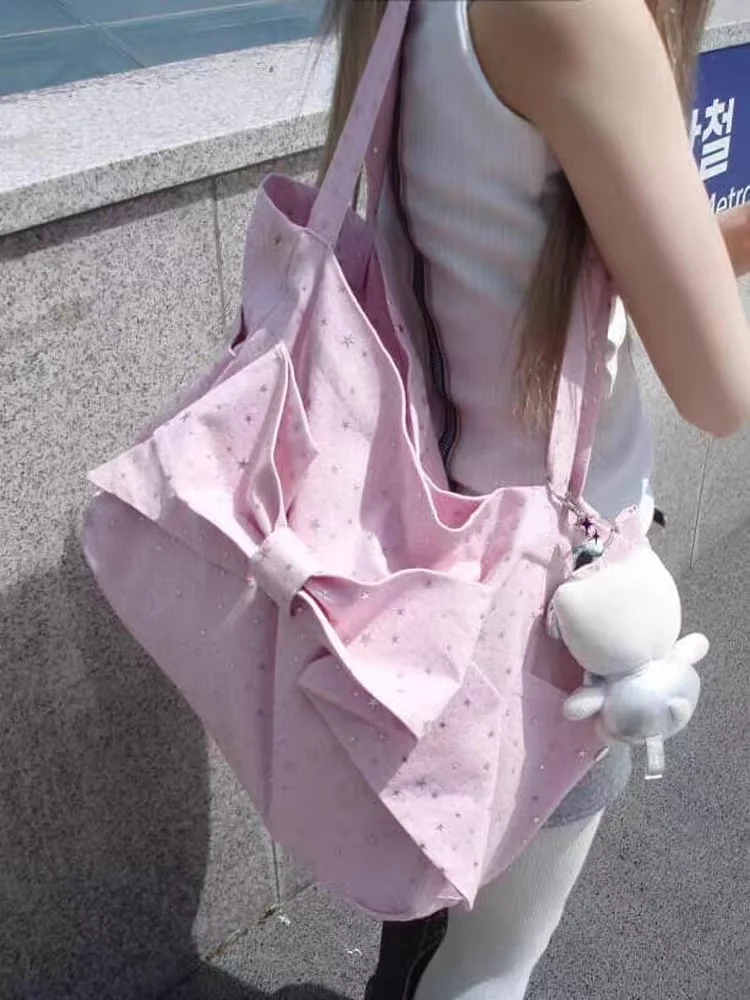 

Корейская большая сумка-тоут Capaci, повседневная парусиновая сумка для подмышек, моющийся узел, новинка 2025, летняя сумка