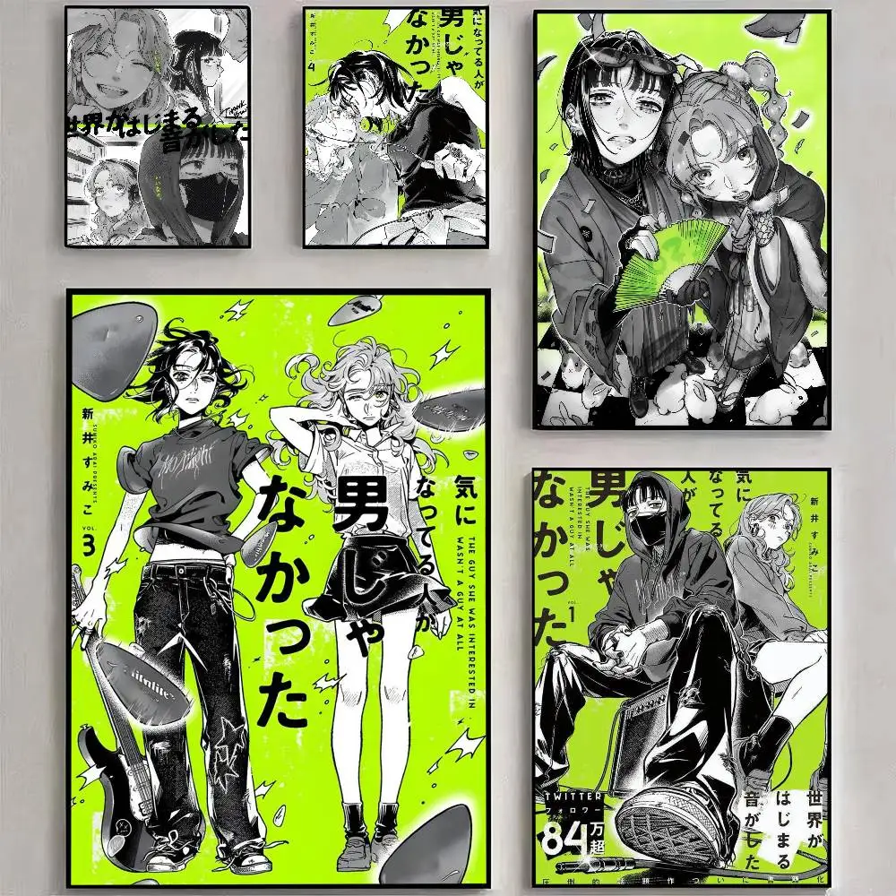 Anime K-Koga M-Mitsuki Anime-Poster, selbstklebender, wasserfester Papieraufkleber, Kaffeehaus, Bar, Kawaii-Raumdekoration