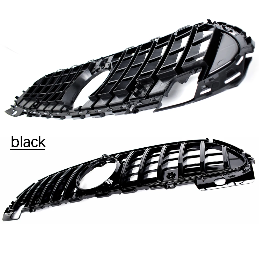 W206 Grill, Black Panamericana GTR ABS Front Radiator Grille for Mercedes C Class W206 C300 C200 C220 2021 - 2023, Not for C63