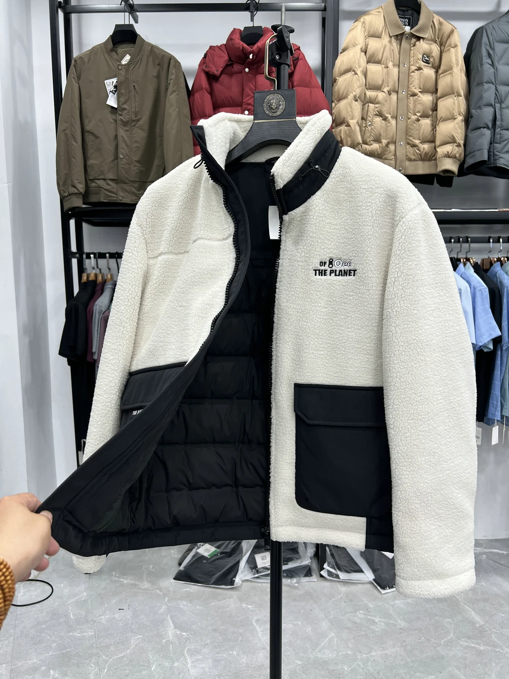 

Мужская зимняя куртка-пуховик с воротником из овечьей шерсти, прямого кроя, на молнии, теплая, ветрозащитная, повседневная, стандартного кроя