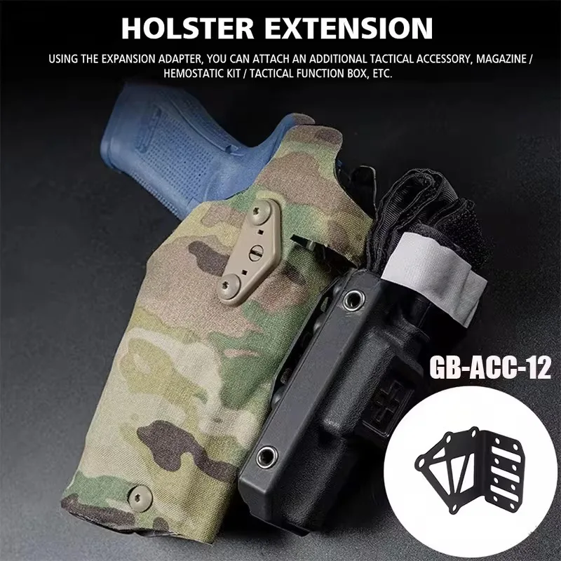 Extension Tourniquet Front Mounting Platform, Holster Negative Cant Plate Equipment Mount, Airsoft Handgun Case