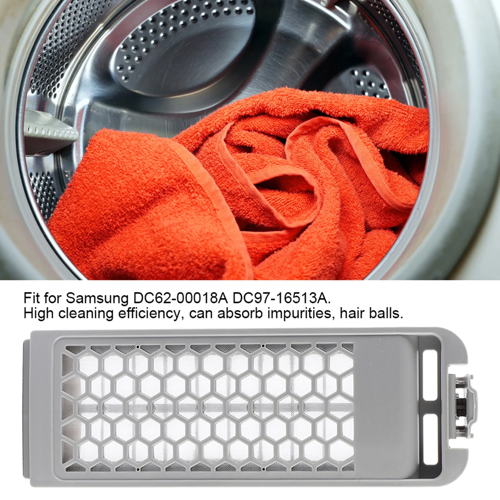 Washer Filter Cartridge Replacement For Samsung DC62-00018A DC97-16513A Mesh Filter High Cleaning Efficiency For Home Use