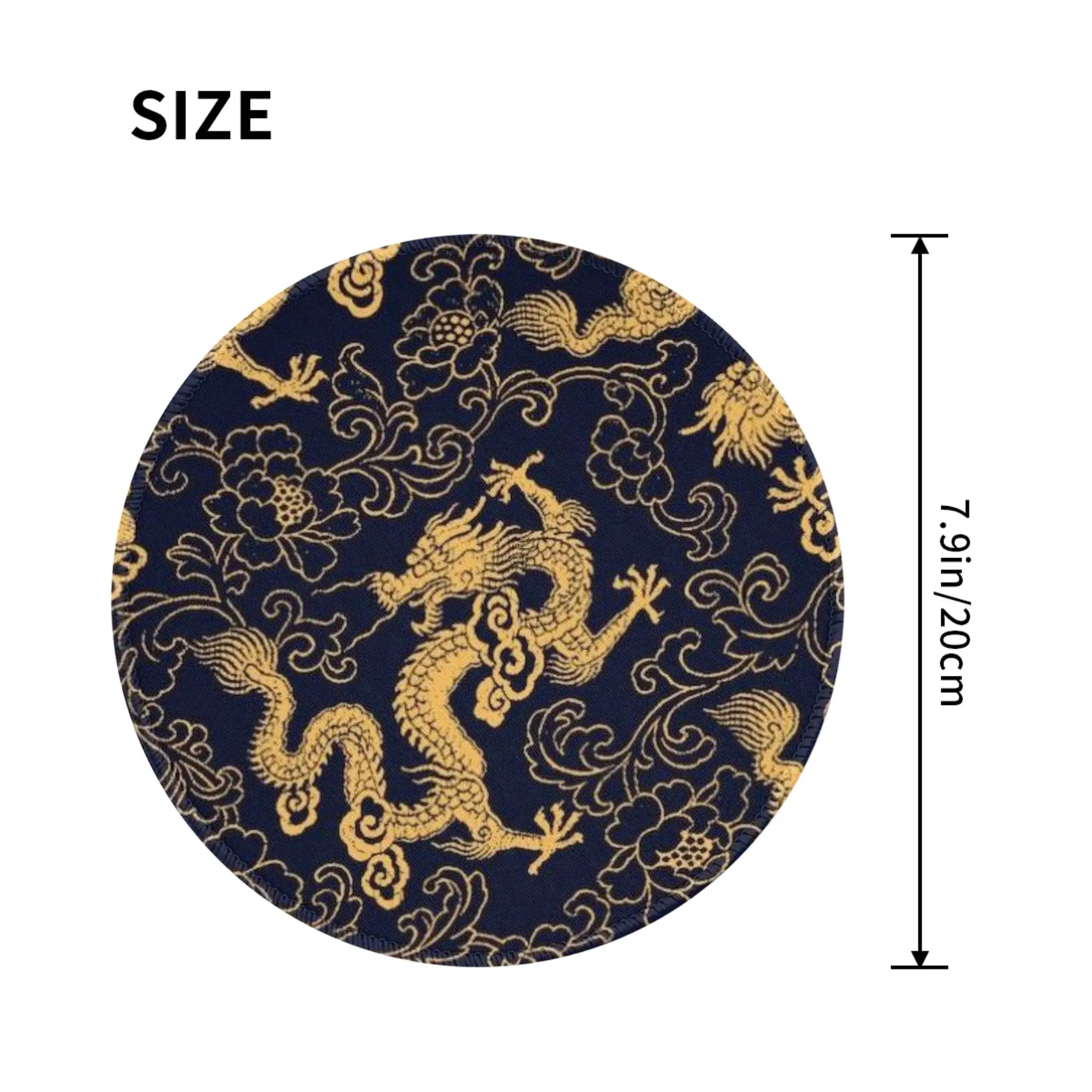 Chinese Traditional Golden Dragon Mouse Pad Computer Keyboard Mouse Mat Gaming PC Laptop Desk Mat Office Accessories Table Mats